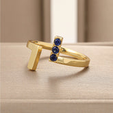 Irregular Diamond Open Ring